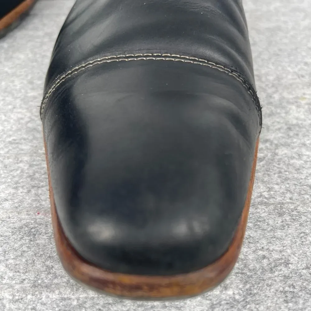 Van Lier‎ men's classic black oxford dress shoes size 10, contrast stitching